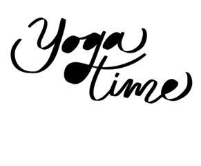 Vector lettering Yoga time