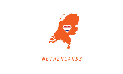 Fototapeta na wymiar Netherlands map country shape vector illustration 