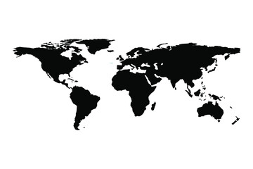 Fototapeta na wymiar image of world black color, emblem, map, logo, science, vector illustration 