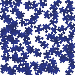 Abstract crux jigsaw puzzle dark blue pieces 