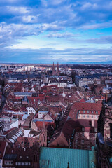 Fototapeta na wymiar Strasbourg centre ville vue d'en haut - Alsace - France