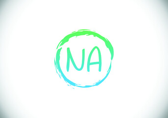 Initial Monogram Letter N A Logo Design Vector Template. N A Letter Logo Design 