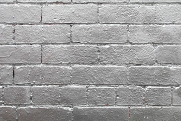 Painted silver brick wall texture