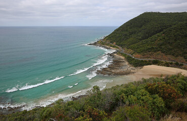 Fototapeta na wymiar View from Teddy's lookout - Victoria, Australia