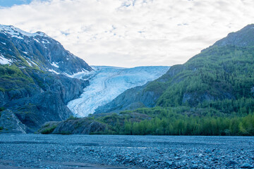 The receeding Exit Glacier in Kenai Fjords National Park
