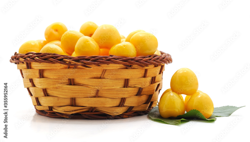 Canvas Prints Yellow sweet cherries.