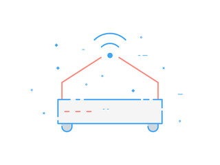 Flat modem vector, communication illustration design, can use for banner, logo, presentation, infographic etc.