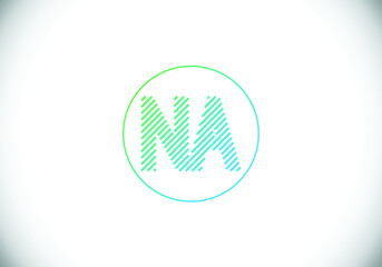 Initial Monogram Letter N A Logo Design Vector Template. N A Letter Logo Design 