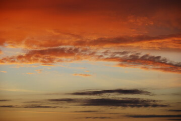 Fototapeta na wymiar sunset sky and clouds