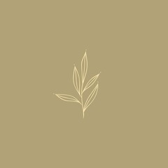 Minimalist leaves illustration, minimalist floral, Hand drawn, decorative, printable
