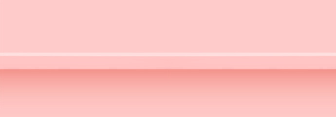 Fototapeta premium Pink 3d shelf on the wall. Wooden horizontal realistic empty shelf