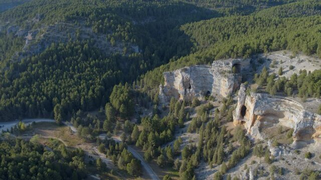 Ca&ntilde;&oacute;n del R&iacute;o Lobos Natural Park Drone Video Spain