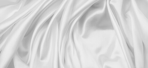 Fototapeta premium White silk fabric lines