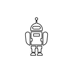 Robotics icon. Chat bot, customer service symbol for web and mobile UI design.