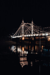 Chelsea bridge at light