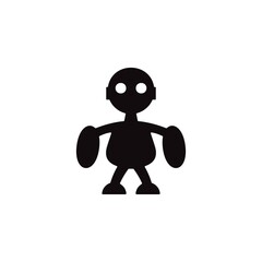 Robotics icon. Chat bot, customer service symbol for web and mobile UI design.