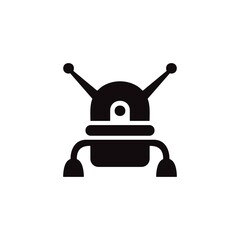Robotics icon. Chat bot, customer service symbol for web and mobile UI design.