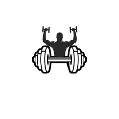 Gym fitness logo design, icon and symbol. icons for sports label, gym badge, fitness logo designs, emblem graphics. Sports symbol, exercise logo, weight lifting logo template