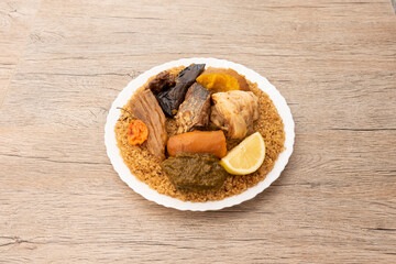 African thiebou dienne plate