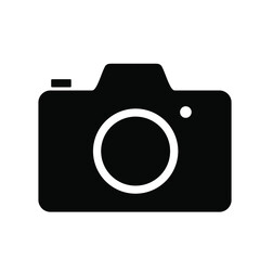 photo camera black vector icon for web