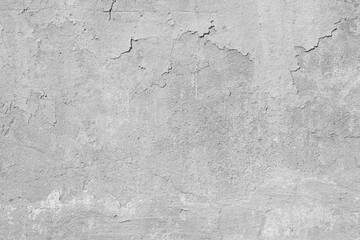 Concrete surface texture. Old gray cement wall with cracks and roughness. Abstract grunge background.