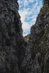 View through a stony valley