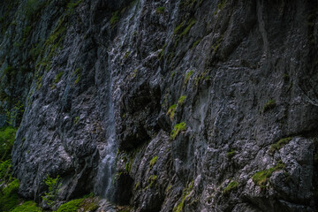 Power of the water in the Höllentalklamm below the Zugspitze