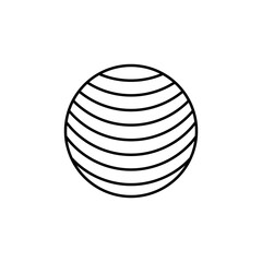 sport ball line illustration icon on white background