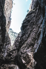 View through a stony valley