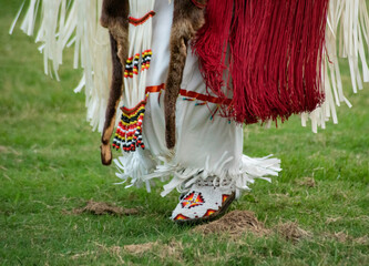 Cherokee Native American dancing at a Pow-Wow.