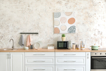Interior of modern stylish kitchen