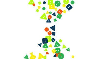 Festive Background with Colorful buttons. Trendy Pattern for Postcard, Print, Banner or Poster. Vector
