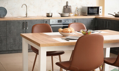 Interior of modern stylish kitchen