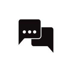 Chatting icon. Sending text message sign. Speech bubble symbol for web and mobile design element.
