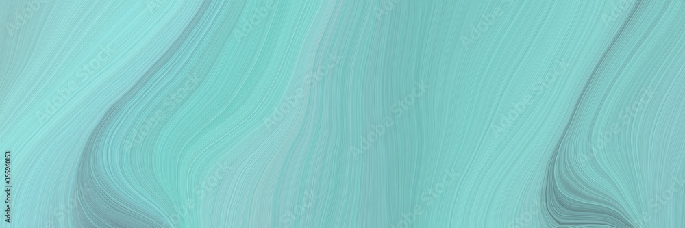 Aufkleber soft abstract art waves graphic with modern soft curvy waves background illustration with sky blue, 
