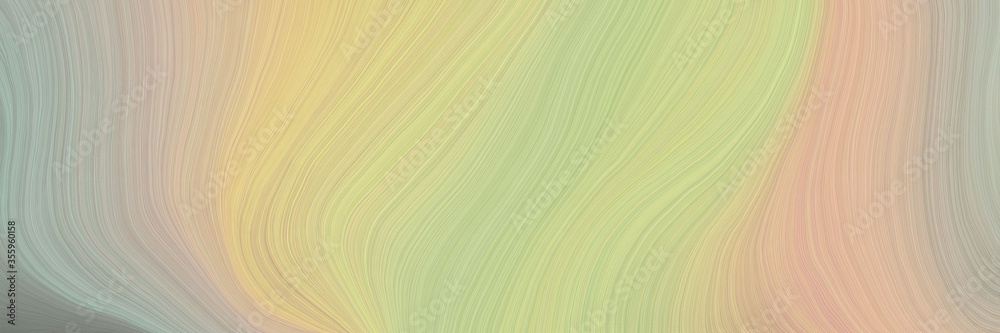 Poster soft abstract art waves graphic with modern soft curvy waves background design with tan, gray gray a