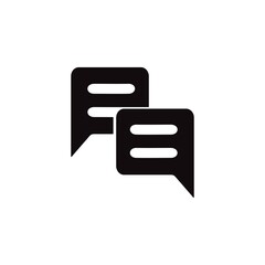Chatting icon. Sending text message sign. Speech bubble symbol for web and mobile design element.