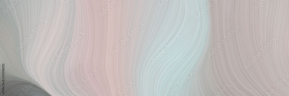 Poster soft abstract artistic waves graphic with modern soft curvy waves background design with silver, dim