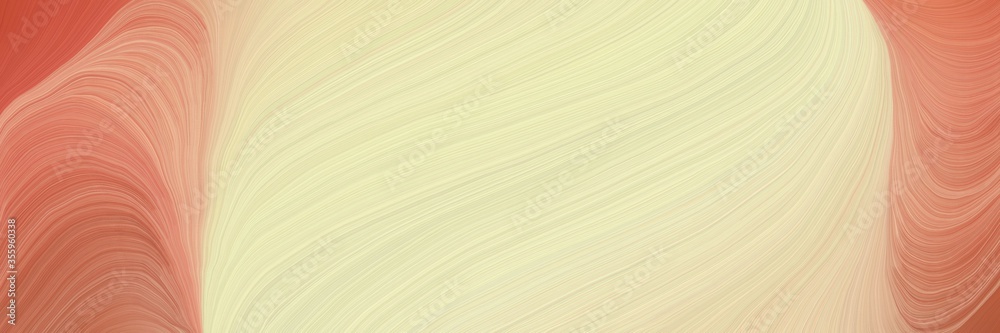 Poster soft abstract art waves graphic with modern soft curvy waves background illustration with pale golde