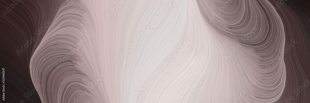 Poster soft background graphic with modern curvy waves background illustration with silver, very dark blue 