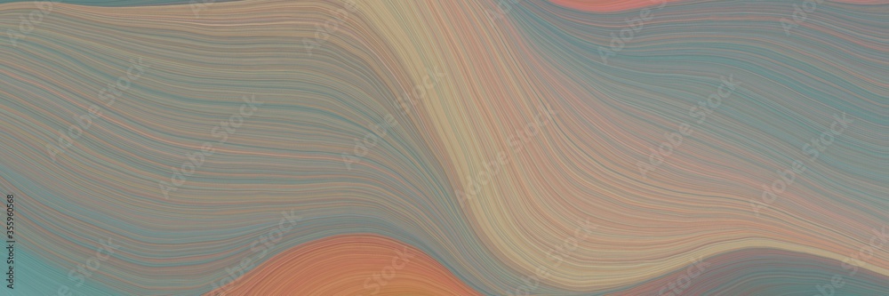 Poster soft abstract artistic waves graphic with modern soft swirl waves background design with gray gray, rosy brown and blue chill color
