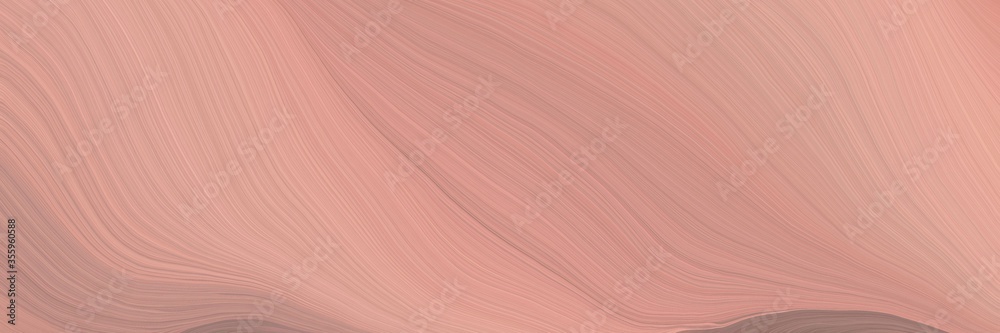Poster soft background graphic with elegant curvy swirl waves background illustration with tan, rosy brown 