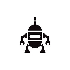 Robotics icon. Chat bot, customer service symbol for web and mobile UI design.