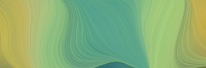 soft abstract art waves graphic with modern waves background design with dark sea green, dark khaki and blue chill color
