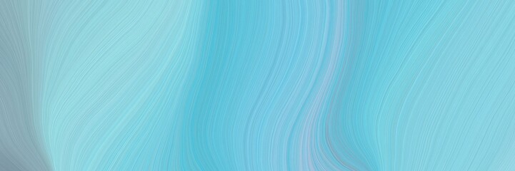 soft abstract art waves graphic with modern curvy waves background design with sky blue, medium turquoise and light slate gray color