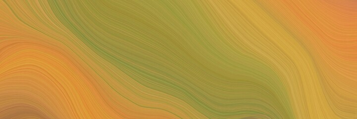 soft artistic art design graphic with curvy background design with peru, olive drab and sandy brown color