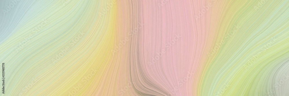 Poster soft background graphic with abstract waves design with pastel gray, tan and burly wood color