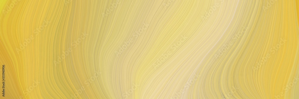 Poster soft artistic art design graphic with elegant curvy swirl waves background design with dark khaki, k