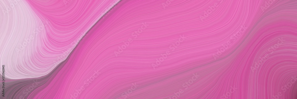 Fototapete soft abstract artistic waves graphic with smooth swirl waves background design with pale violet red,