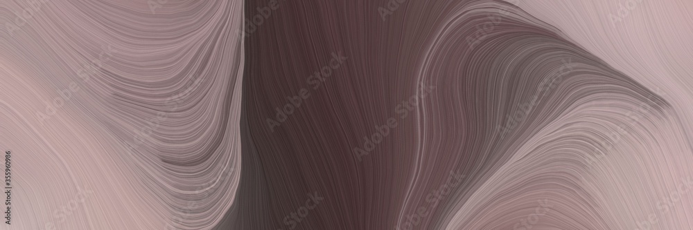Poster soft creative waves graphic with abstract waves design with rosy brown, old mauve and dim gray color